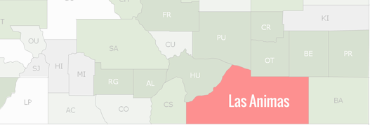 Las Animas County Map