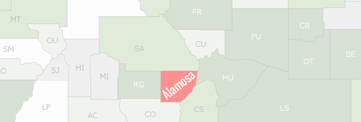 Alamosa County Map