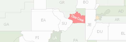 Clear Creek County Map