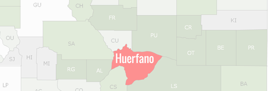 Huerfano County Map